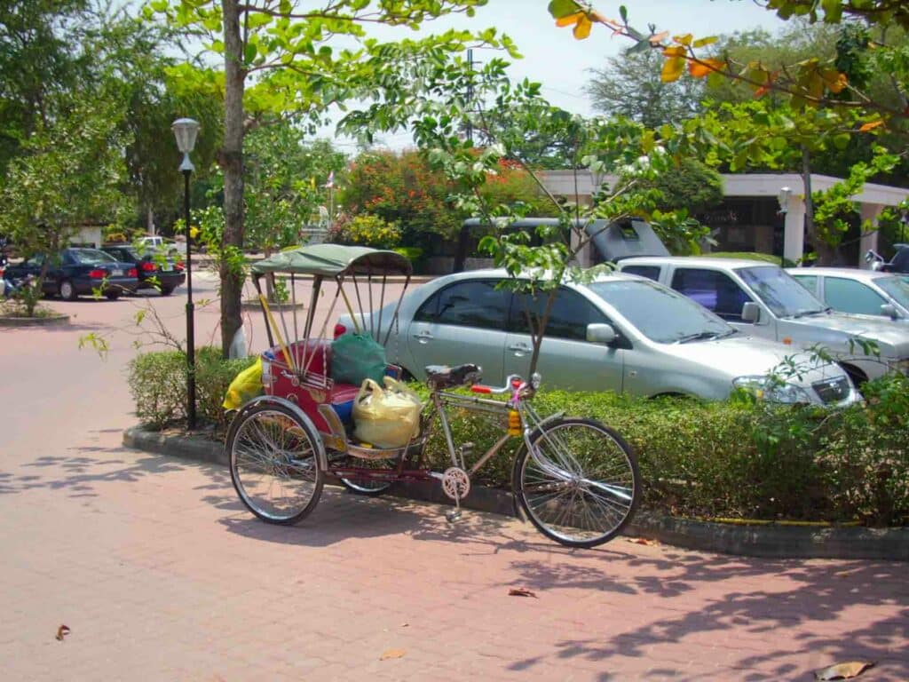 Trishaw au Golf de HUA HIN