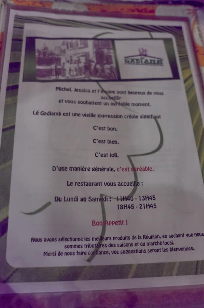 Le GADIAMBRE, restaurant