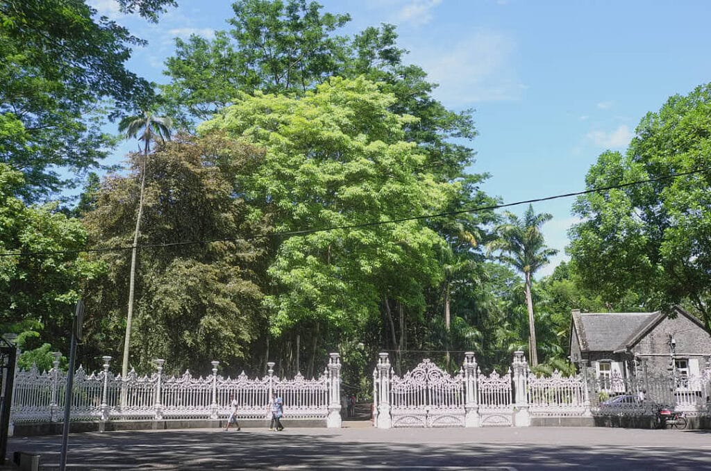 L'entrée du Jardin de Pamplemousse